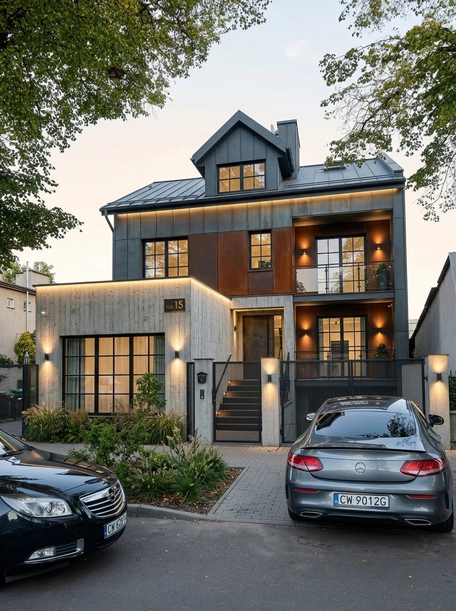 Facade design in Loft Facade style — photo by GenRoom AI