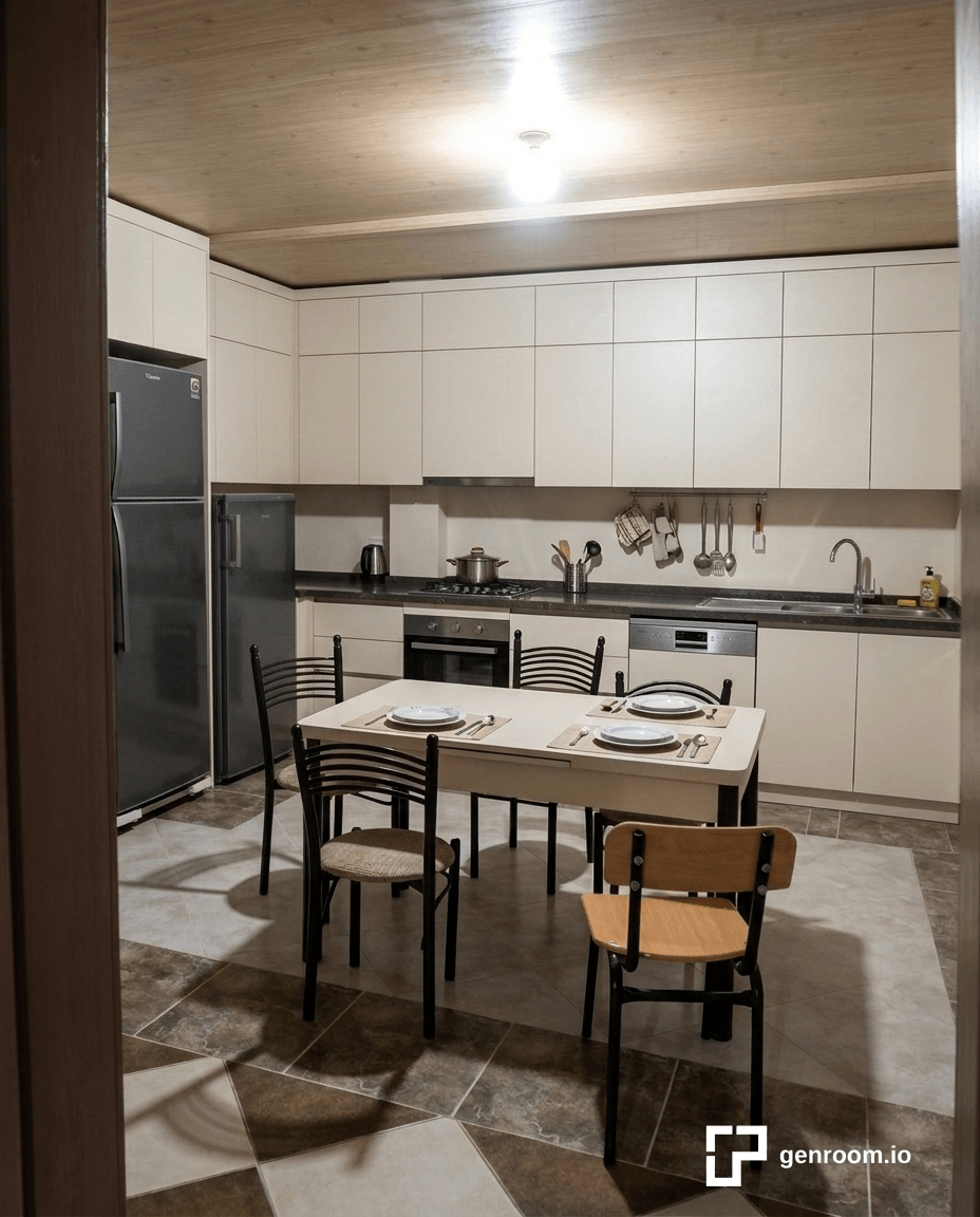 Kitchen interior in no_style style — photo by GenRoom AI