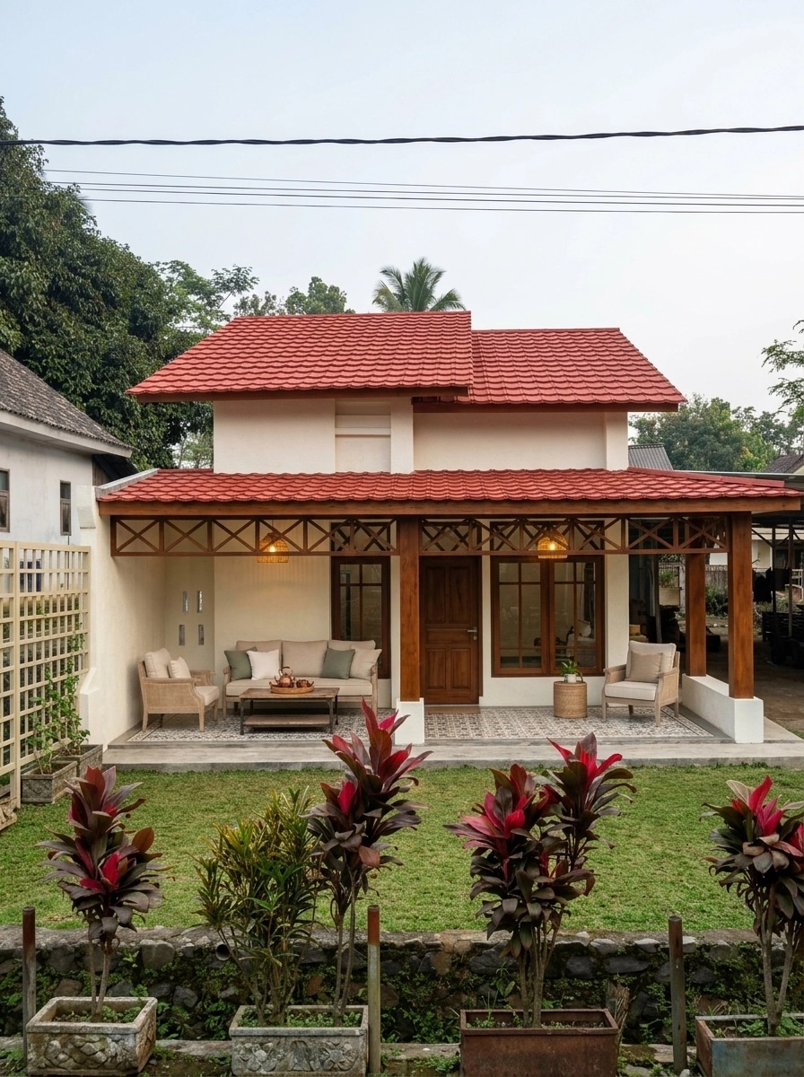 Interior design in Modern Farmhouse style — terrace by GenRoom AI