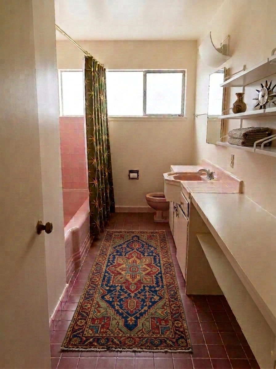 Interior design in Mid-Century Modern style — Bathroom by GenRoom AI
