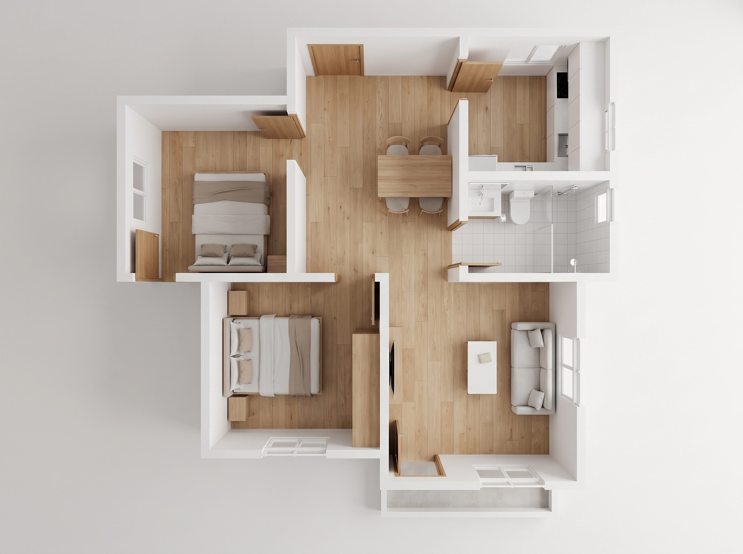 Minimalism Living Room design — interior photo by GenRoom AI