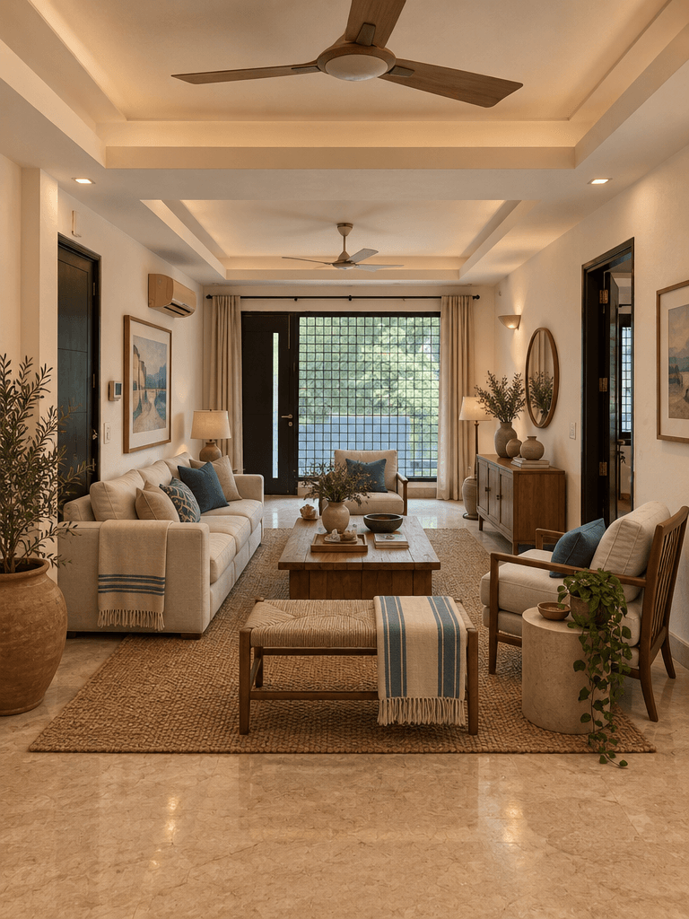 Mediterranean Living Room design — interior photo by GenRoom AI