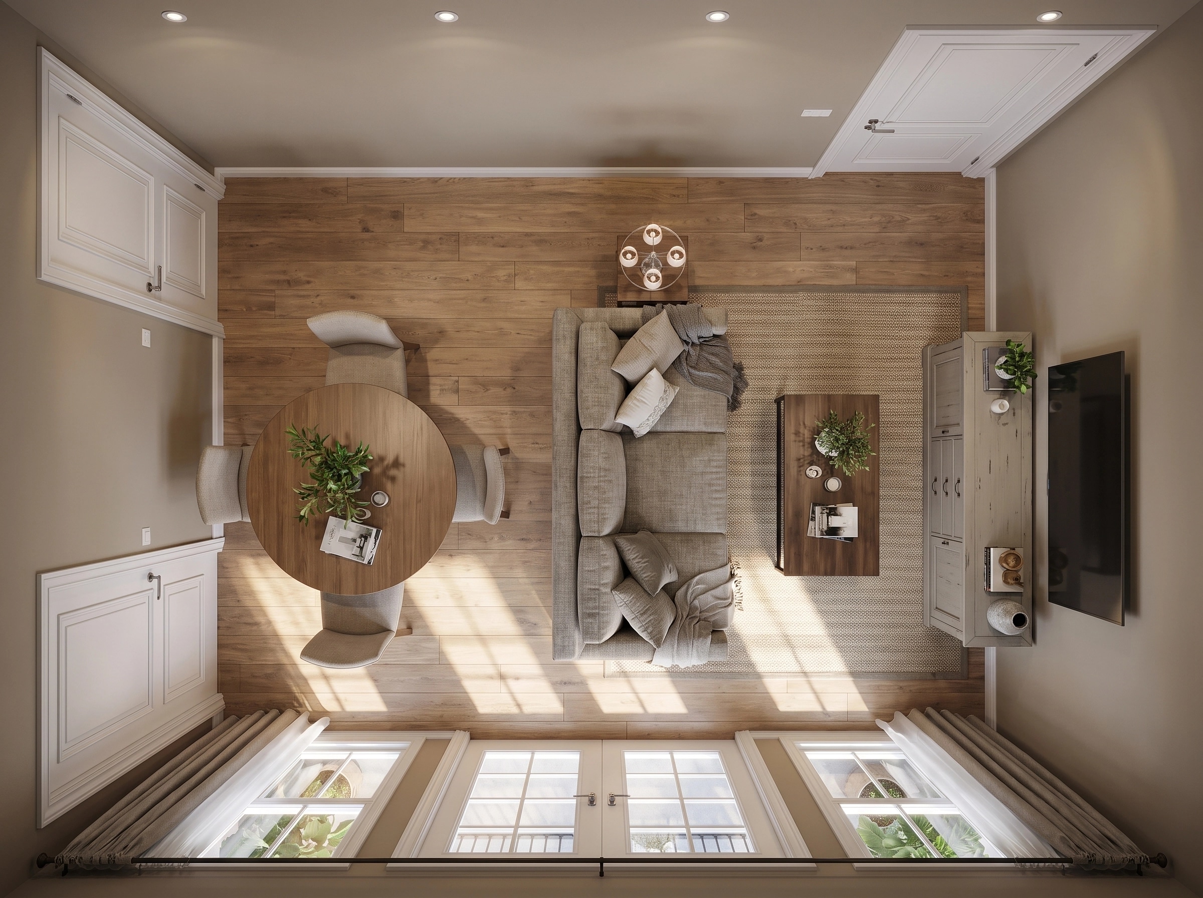 Interior design in Transitional style — Living Room by GenRoom AI