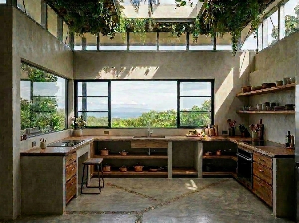 Interior design in Biophilic style — Kitchen by GenRoom AI