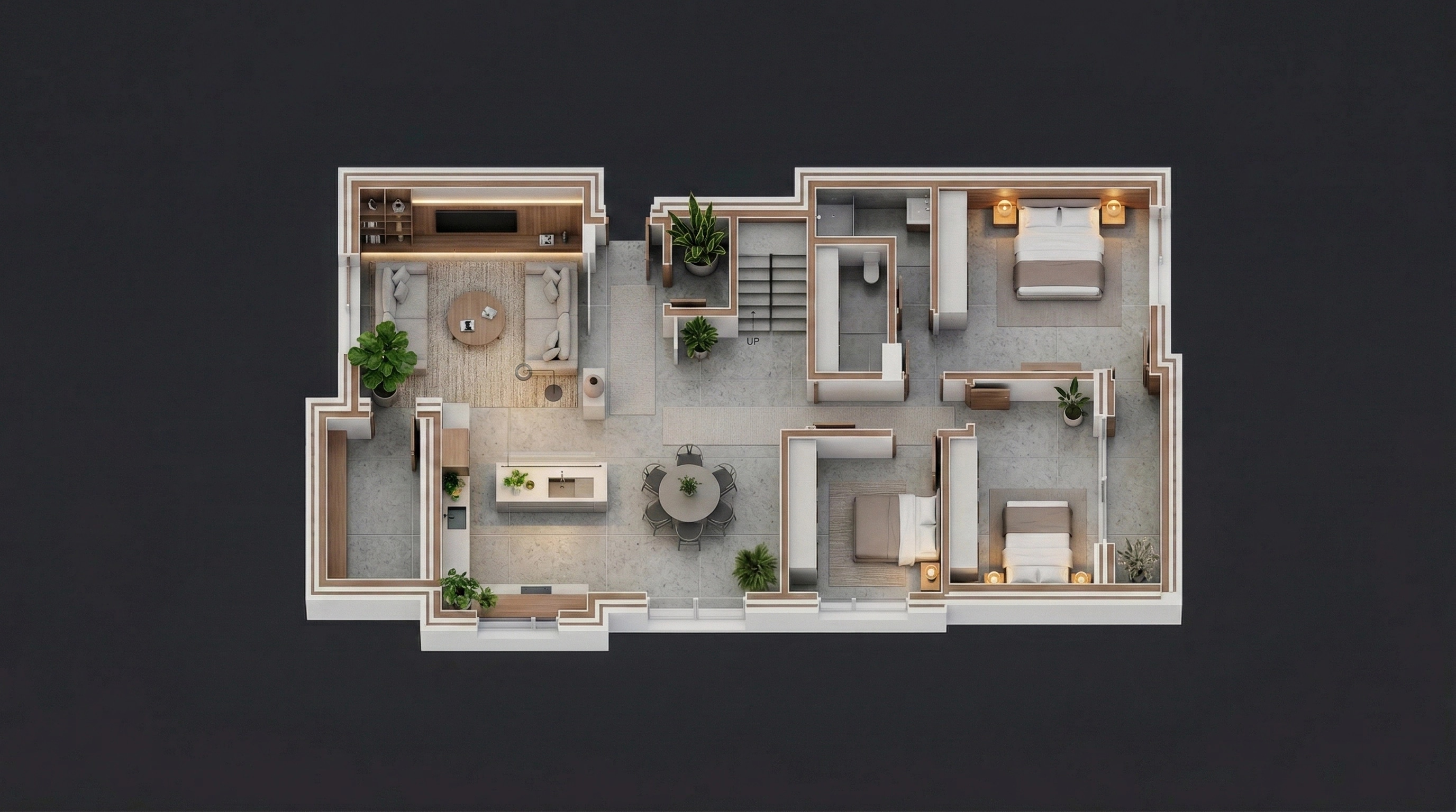 Minimalism Living Room design — interior photo by GenRoom AI
