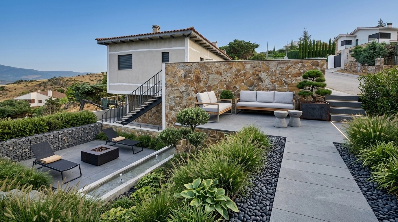 Landscape design in Minimalist Yard style — Yard by GenRoom AI