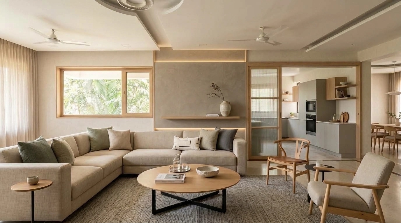 Scandinavian Living Room design — interior photo by GenRoom AI