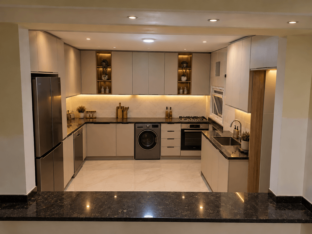Kitchen interior in no_style style — photo by GenRoom AI
