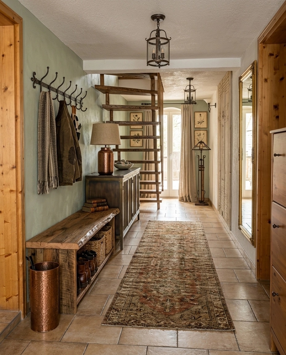 Interior design in Rustic style — Hallway by GenRoom AI