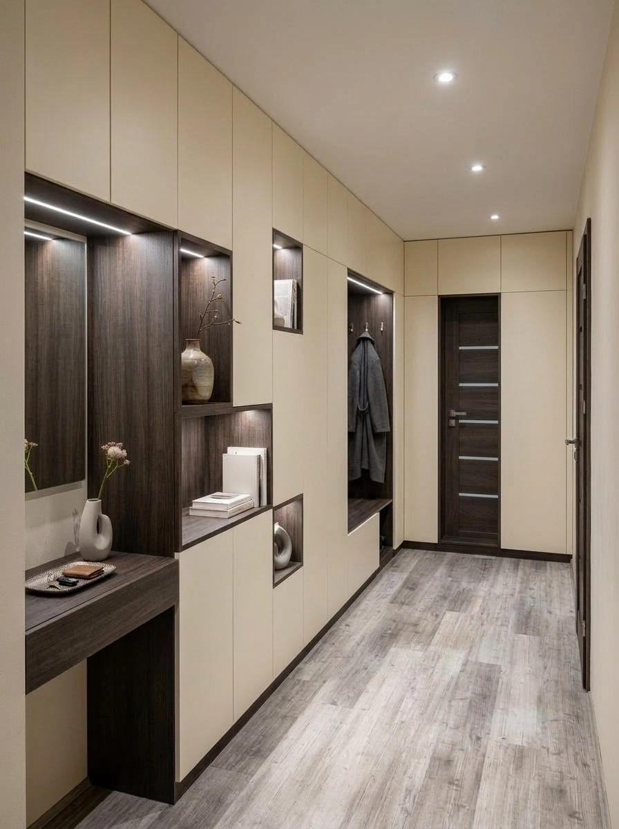 Reka bentuk dalaman dalam gaya Minimalism — Ruang Legar oleh GenRoom AI
