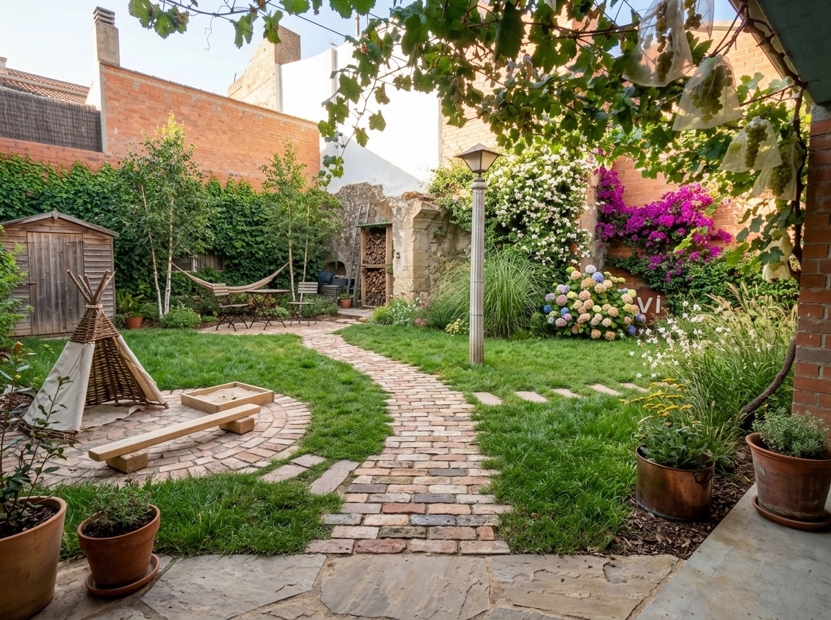 Landscape design in Eco Natural Garden style — Yard by GenRoom AI
