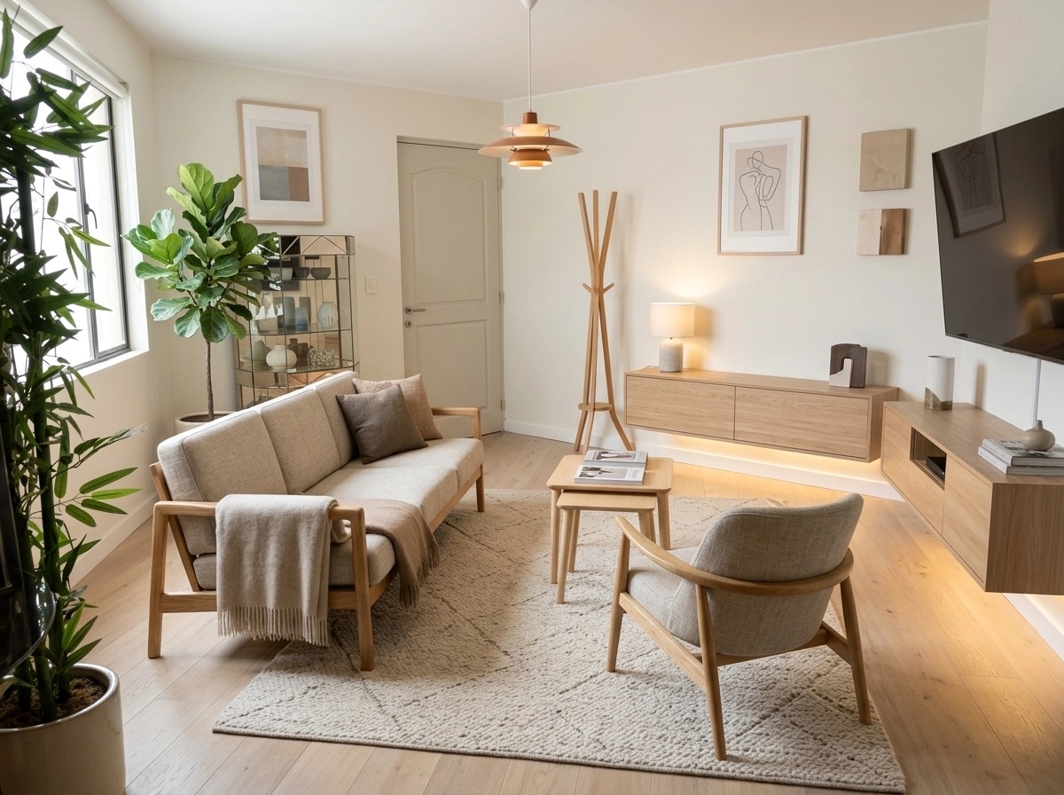 Scandinavian Living Room design — interior photo by GenRoom AI