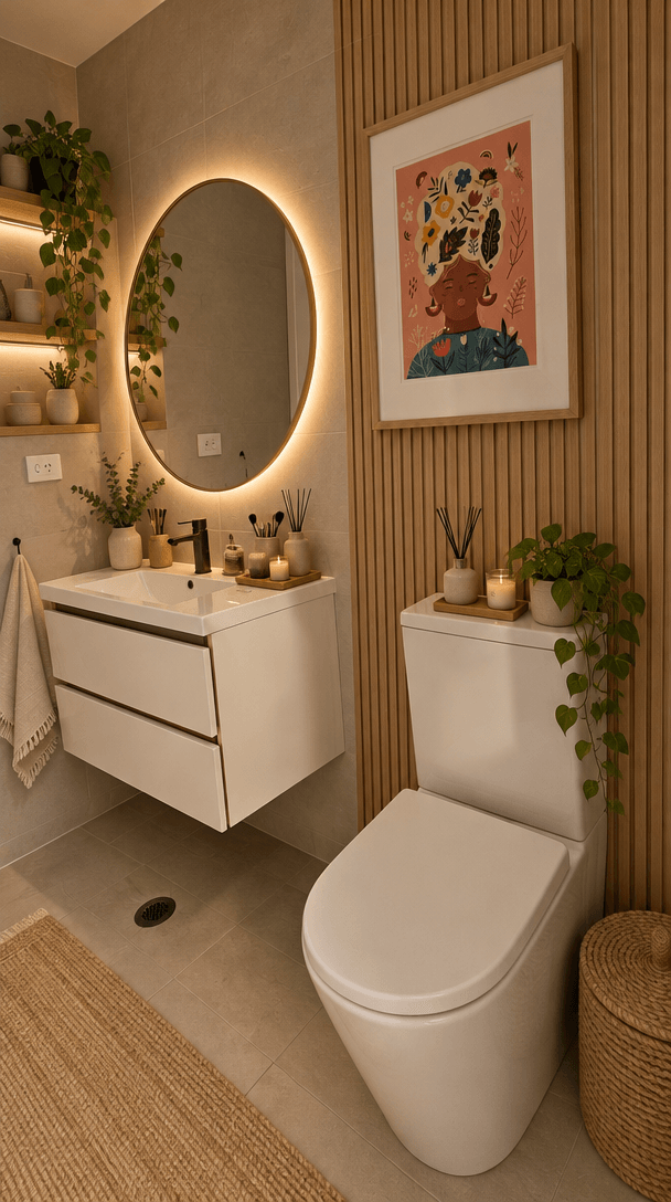 Scandinavian Bathroom design — interior photo by GenRoom AI
