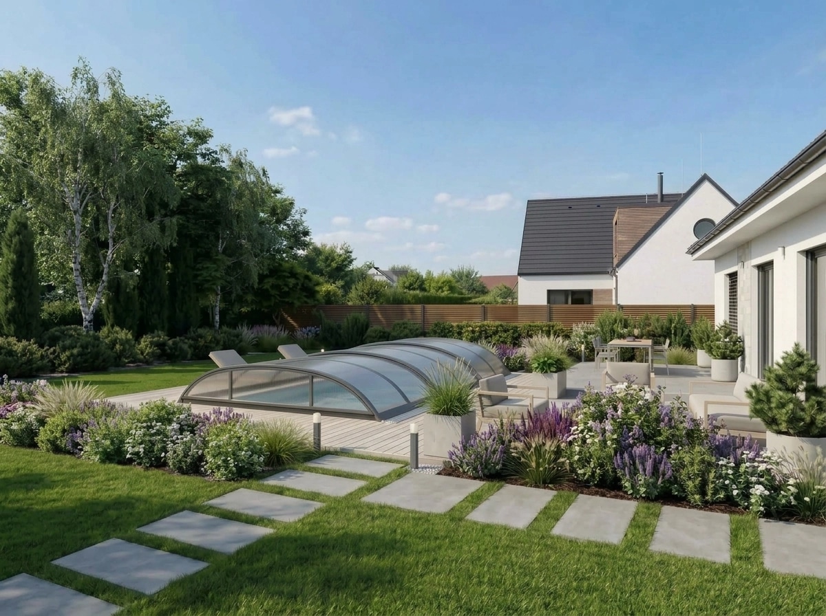 Landscape design in Scandinavian Garden style — Yard by GenRoom AI