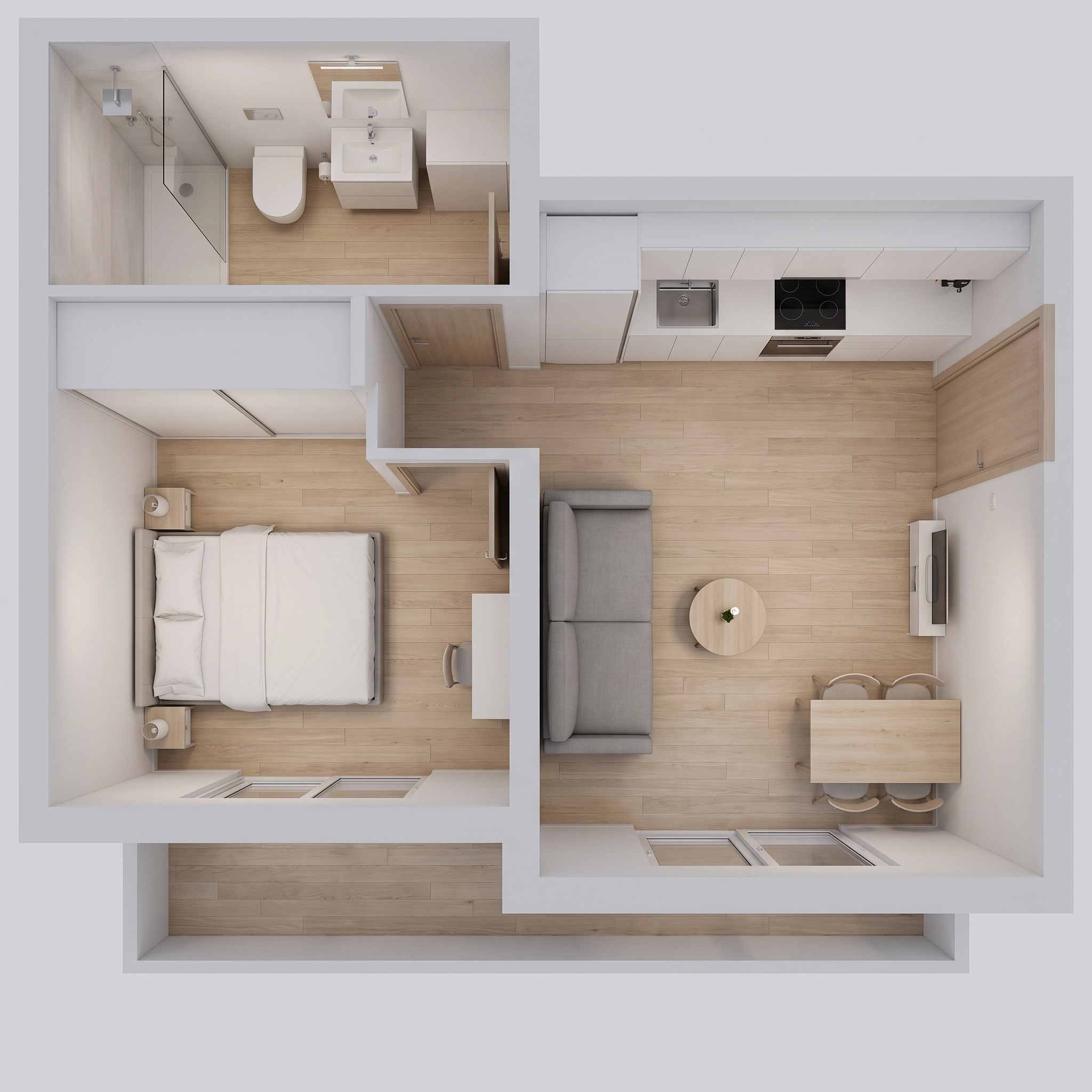 Interior design in Minimalism style — Living Room by GenRoom AI