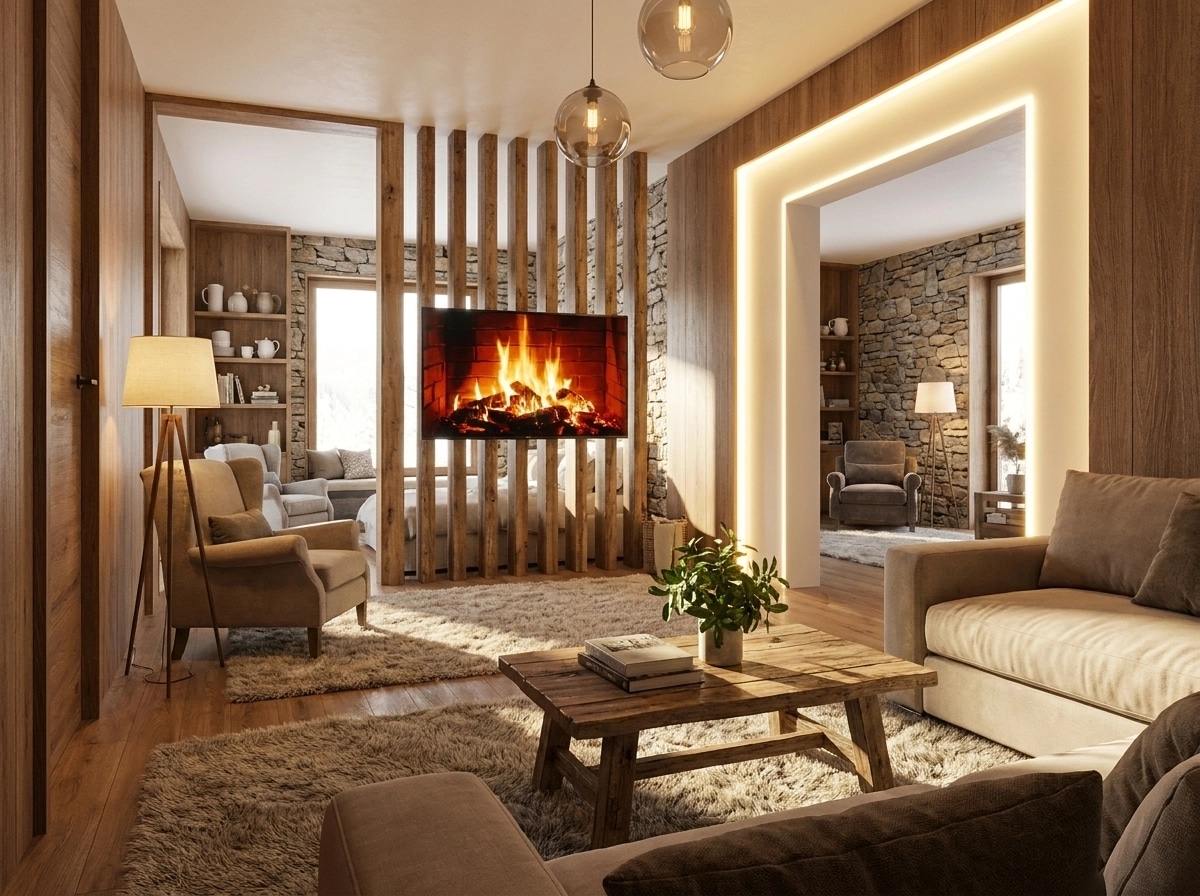 Transitional Ruang Tamu design — interior photo by GenRoom AI
