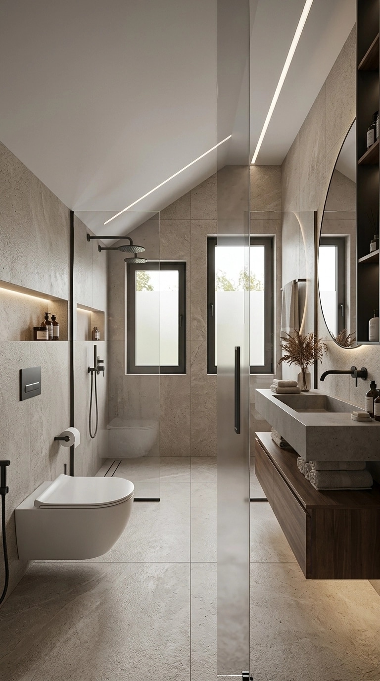 Interior design in Contemporary style — Bathroom by GenRoom AI