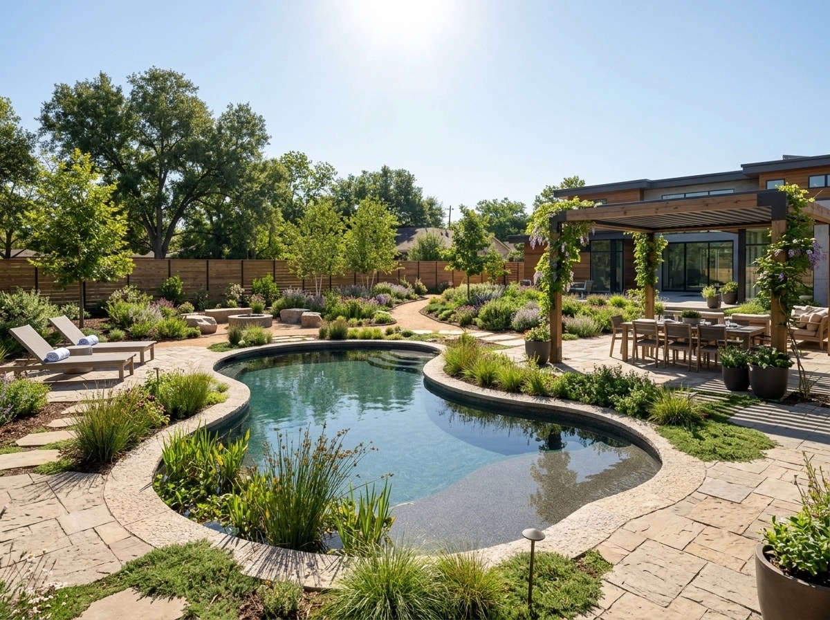 Landscape design in Eco Natural Garden style — Yard by GenRoom AI