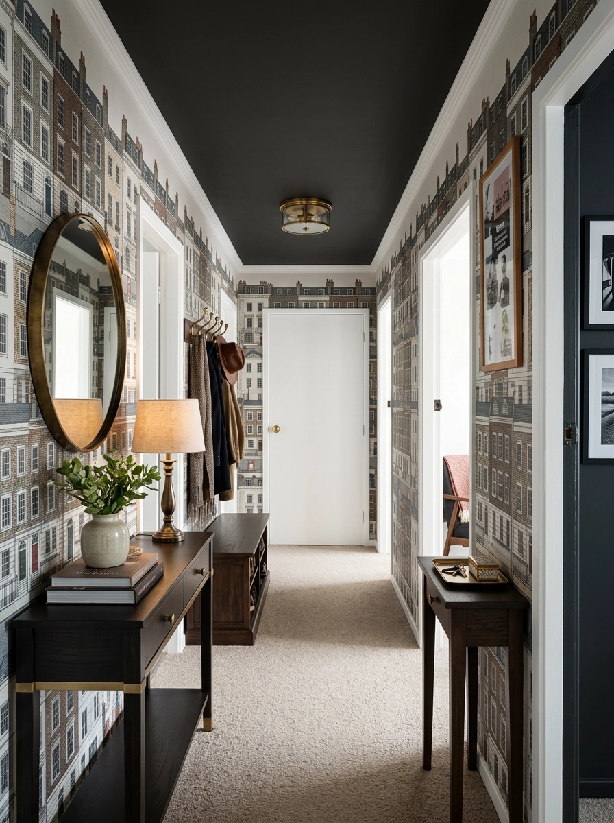 Transitional Hallway design — interior photo by GenRoom AI