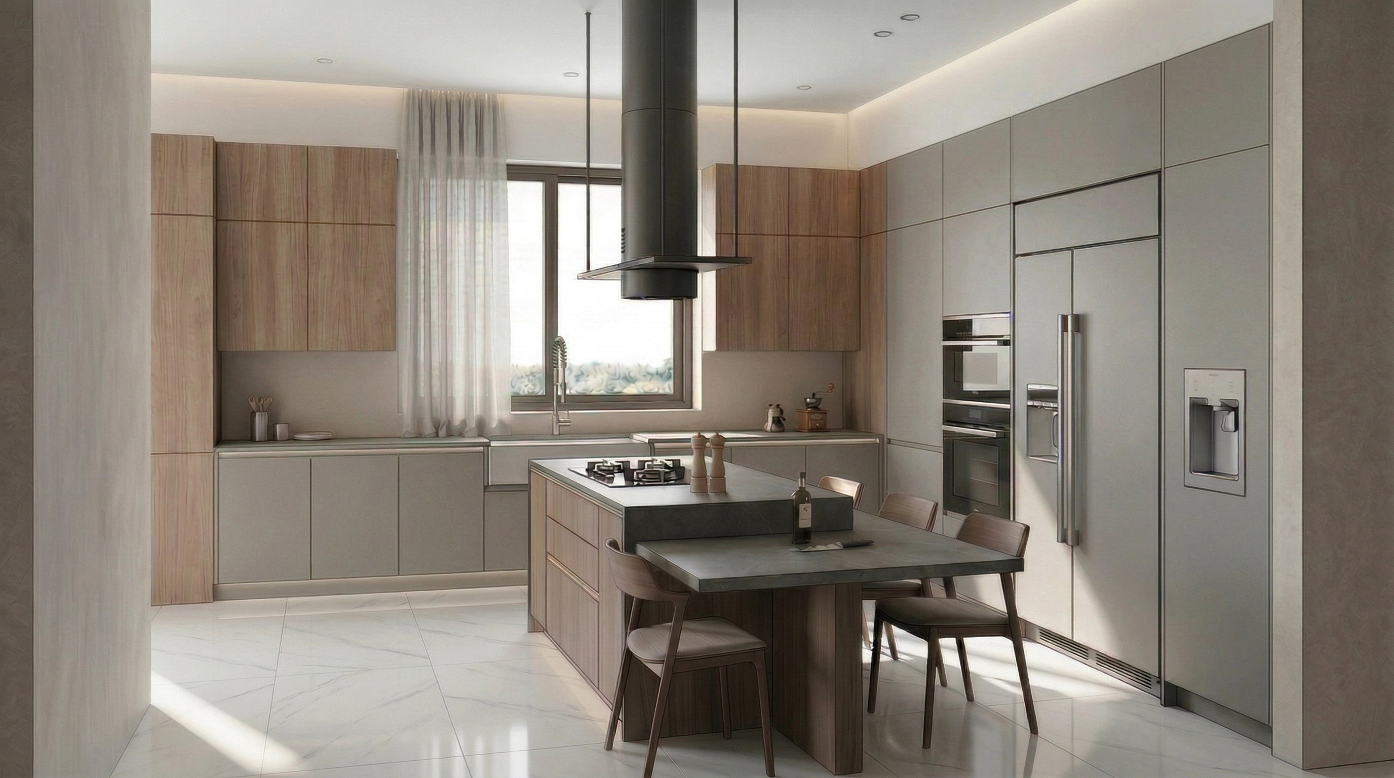 Minimalism Kitchen design — interior photo by GenRoom AI