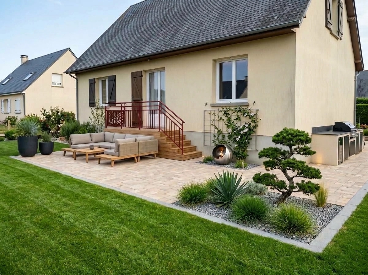 Landscape design in Minimalist Yard style — Yard by GenRoom AI