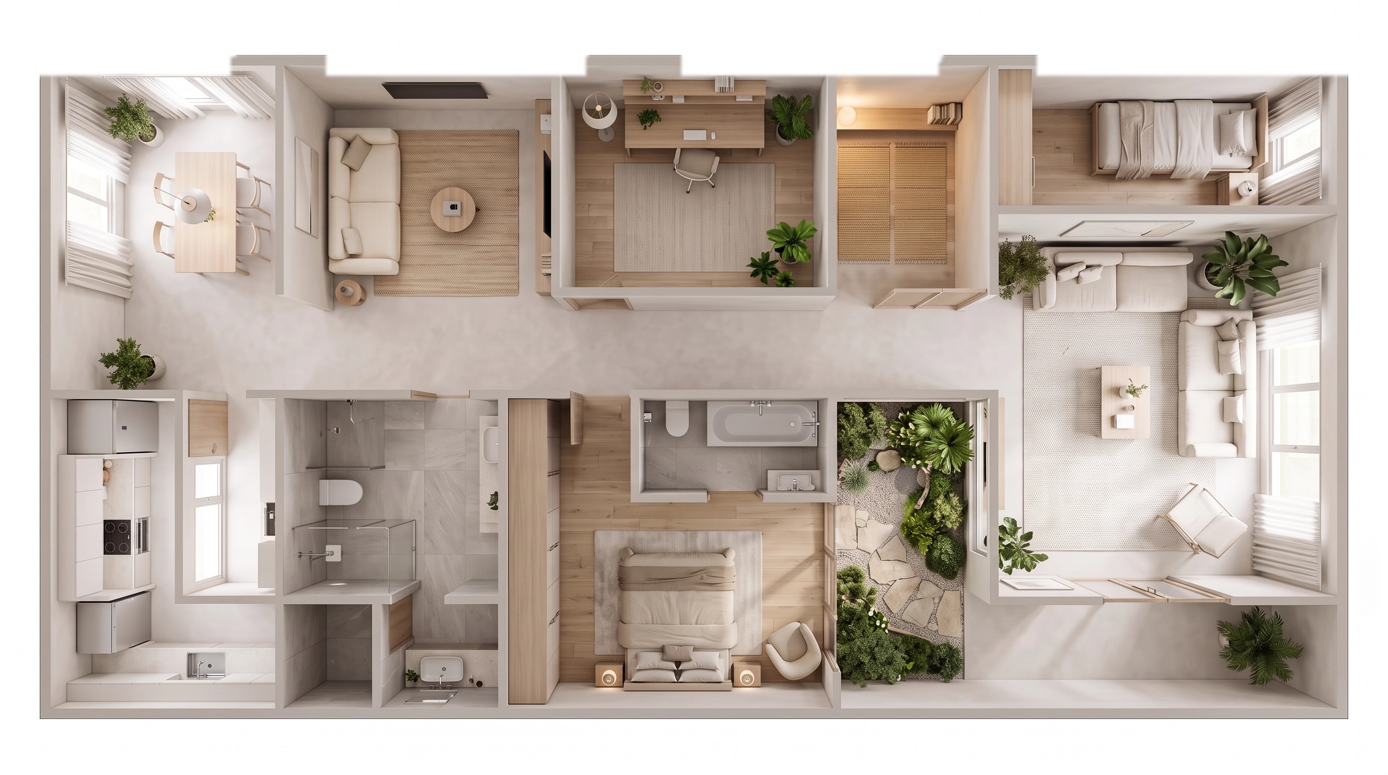 Interior design in Minimalism style — Living Room by GenRoom AI