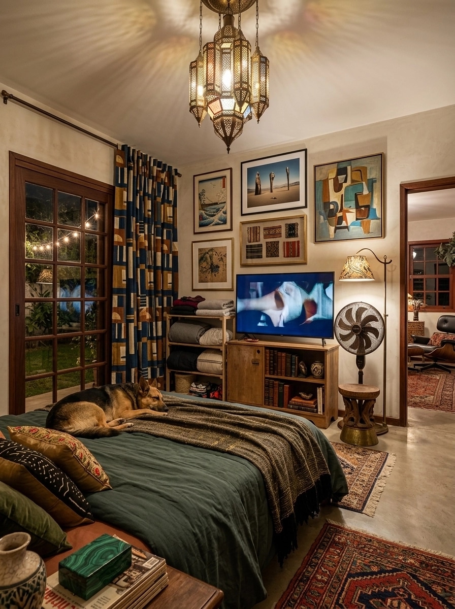 Design d'interni in stile Eclectic — Camera da letto di GenRoom AI