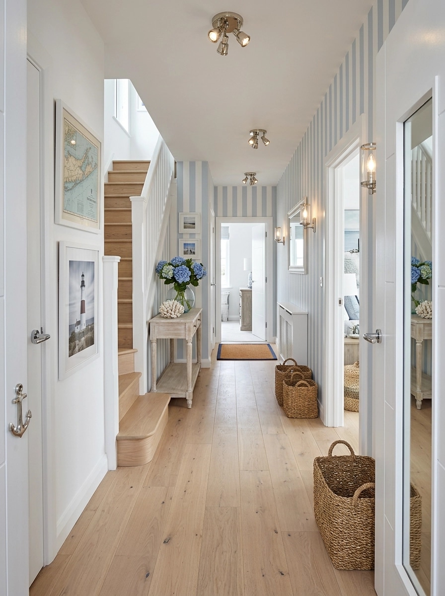 Interior design in Coastal / Hamptons style — Hallway by GenRoom AI