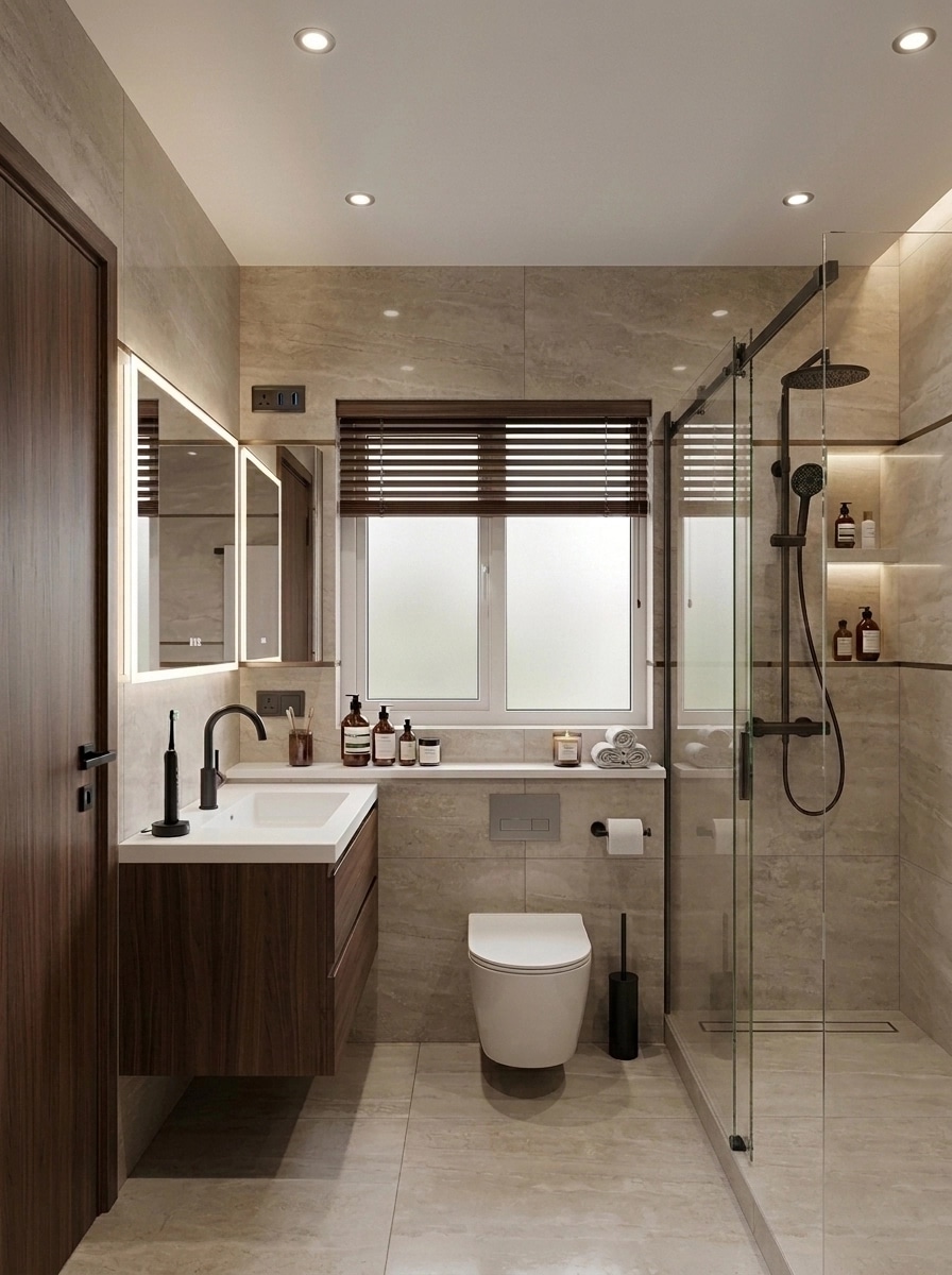 Contemporary Bathroom design — interior photo by GenRoom AI