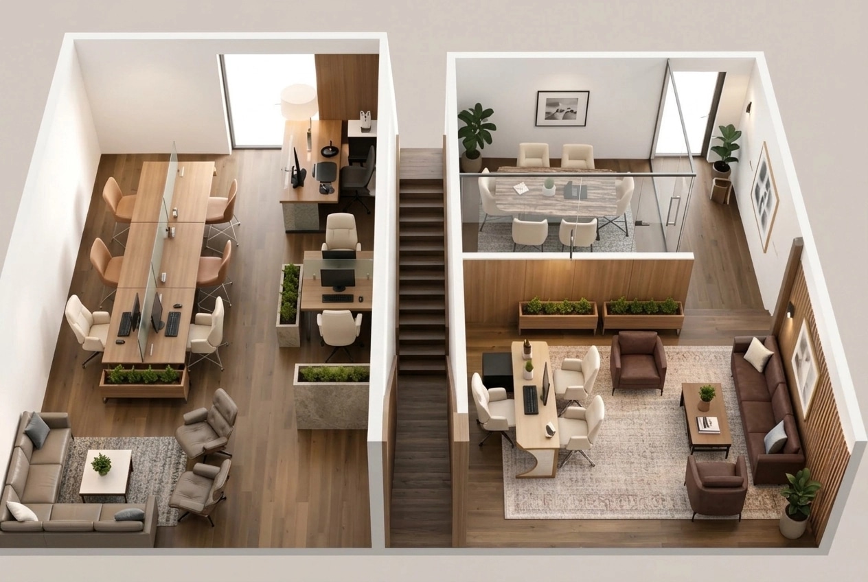 Interior design in Contemporary style — office_space by GenRoom AI