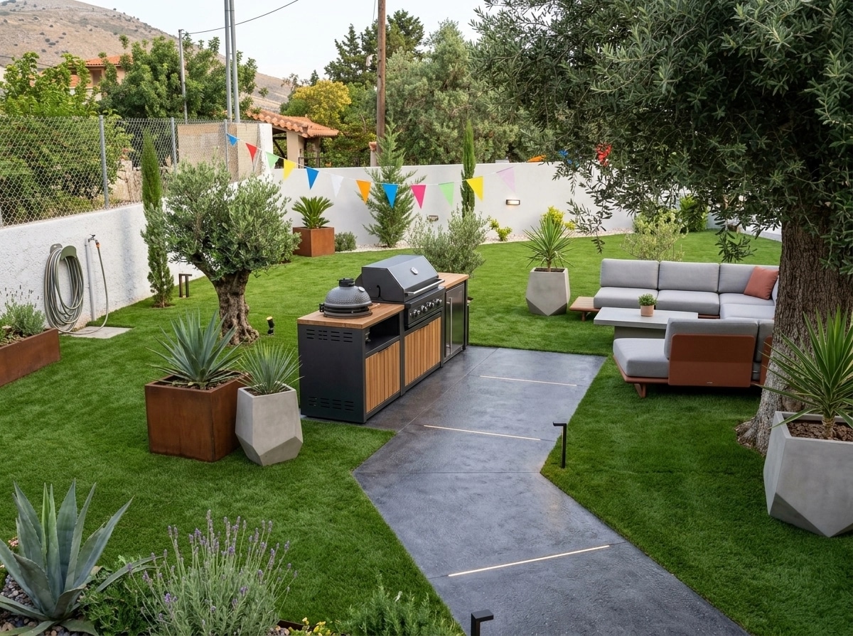 Landscape design in Contemporary Yard style — Yard by GenRoom AI