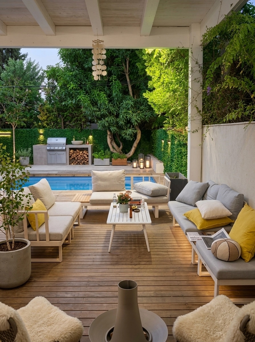 Landscape design in Scandinavian Garden style — Yard by GenRoom AI