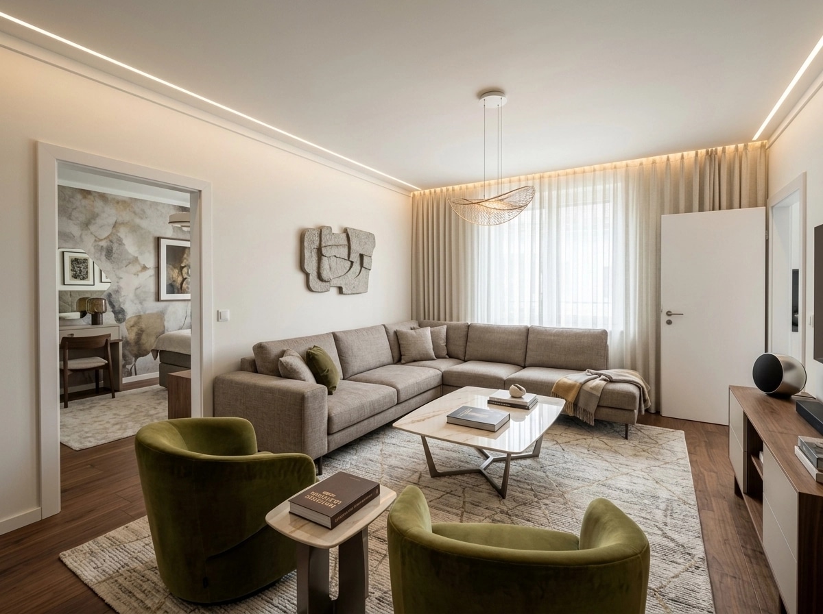 Interior design in Contemporary style — Living Room by GenRoom AI