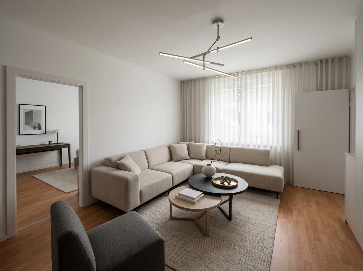 Minimalism Living Room design — interior photo by GenRoom AI