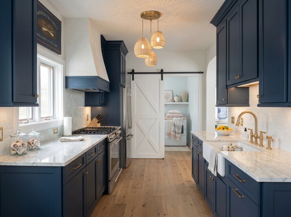 Interior design in Coastal / Hamptons style — Kitchen by GenRoom AI