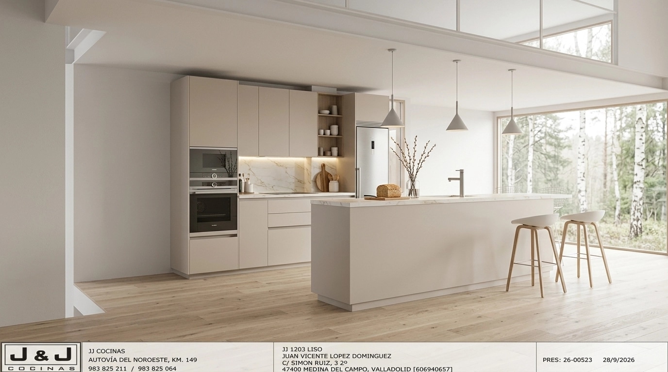 Kitchen interior in Scandinavian style — photo by GenRoom AI