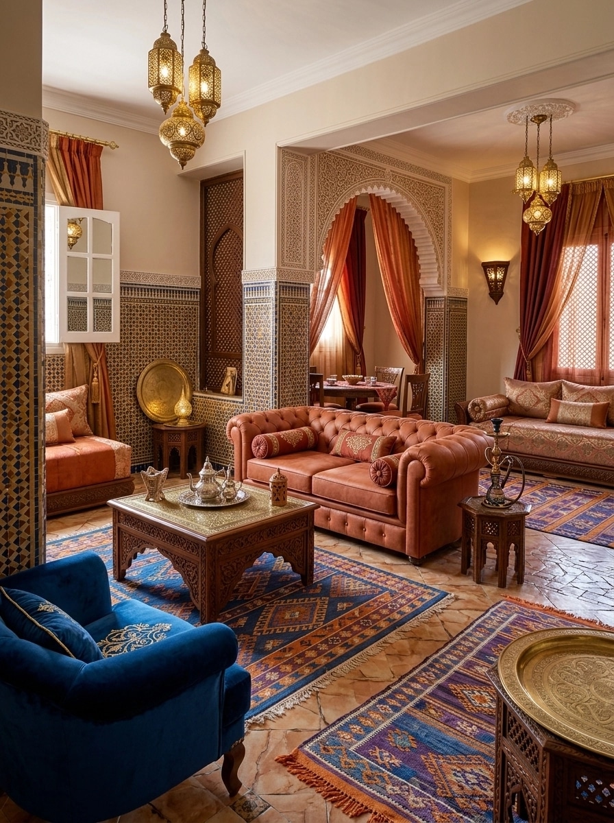 Interior design in Arabian / Moroccan style — Living Room by GenRoom AI
