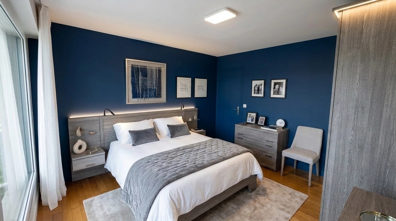 Contemporary Bedroom design — interior photo by GenRoom AI