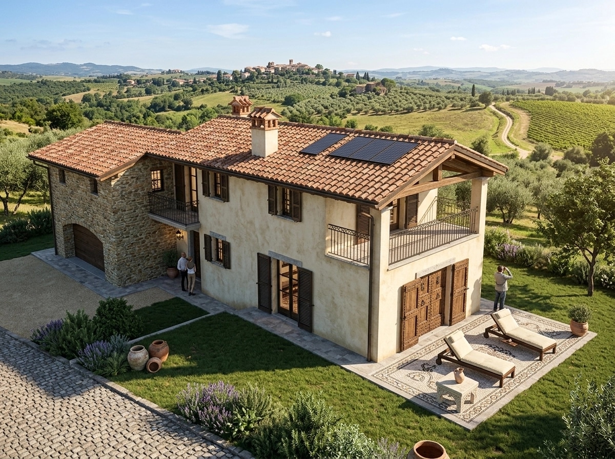 Facade design in Mediterranean Facade style — photo by GenRoom AI