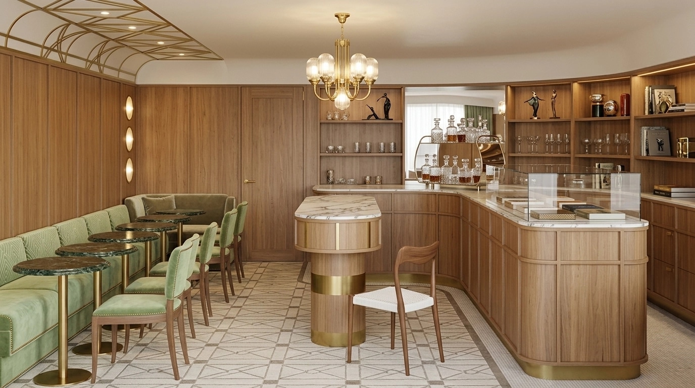 Interior design in Art Deco style — Living Room by GenRoom AI