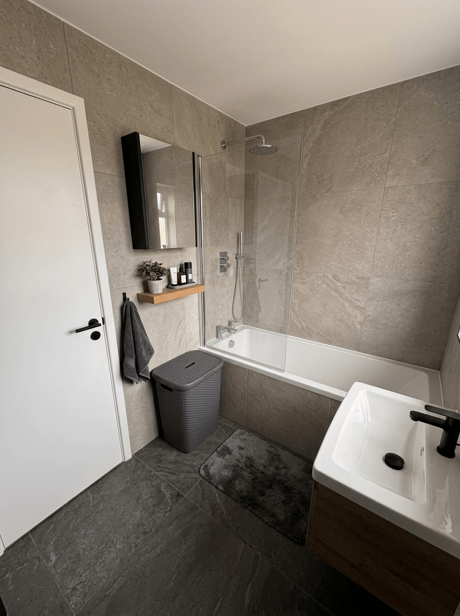 Contemporary Bathroom design — interior photo by GenRoom AI