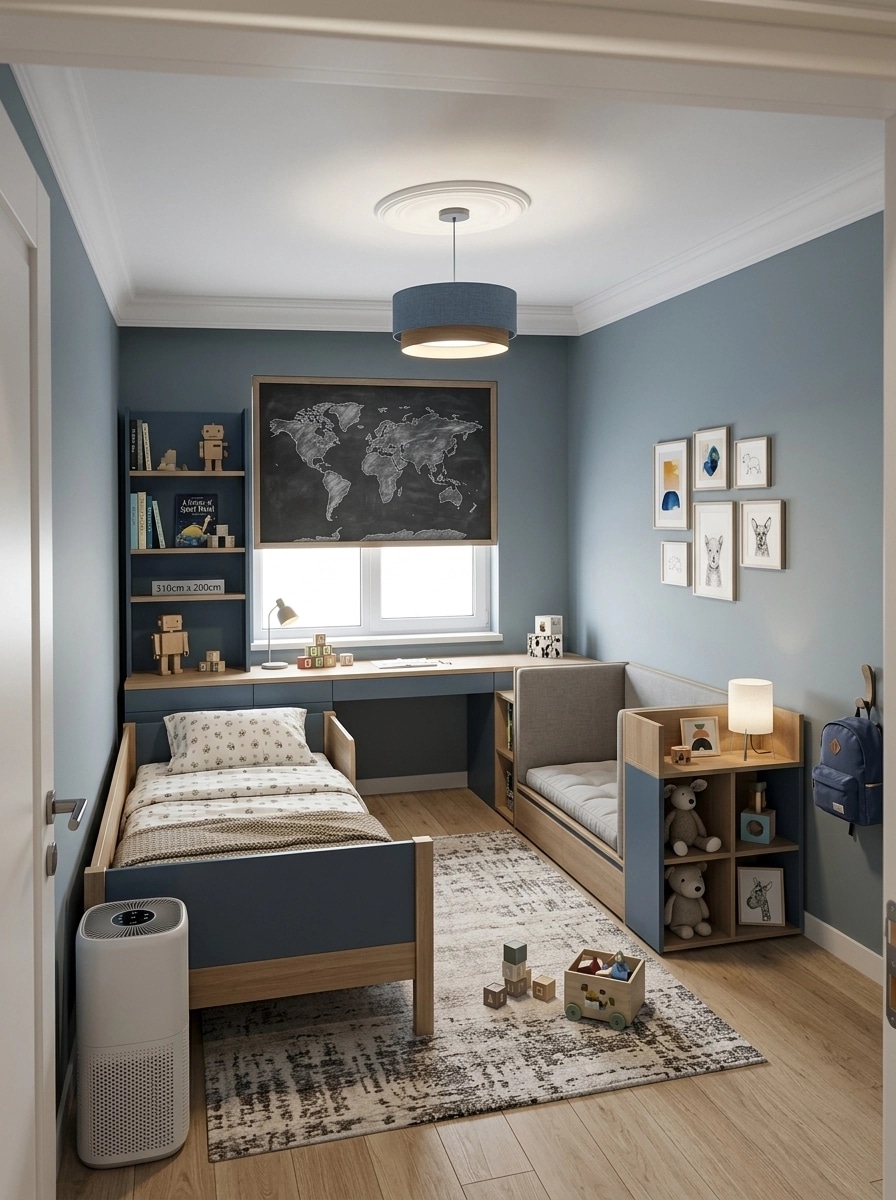 Contemporary Kids Room design — interior photo by GenRoom AI