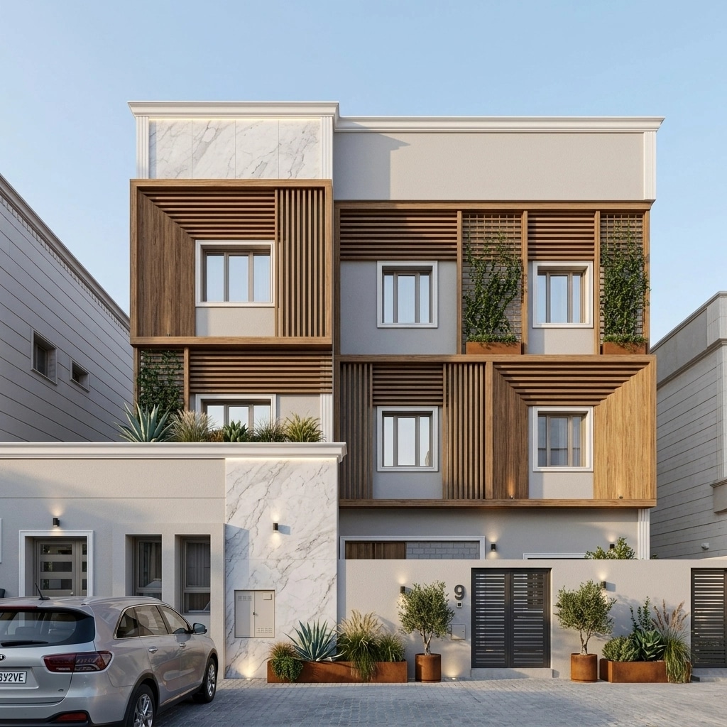 Contemporary Facade Facade design — facade photo by GenRoom AI