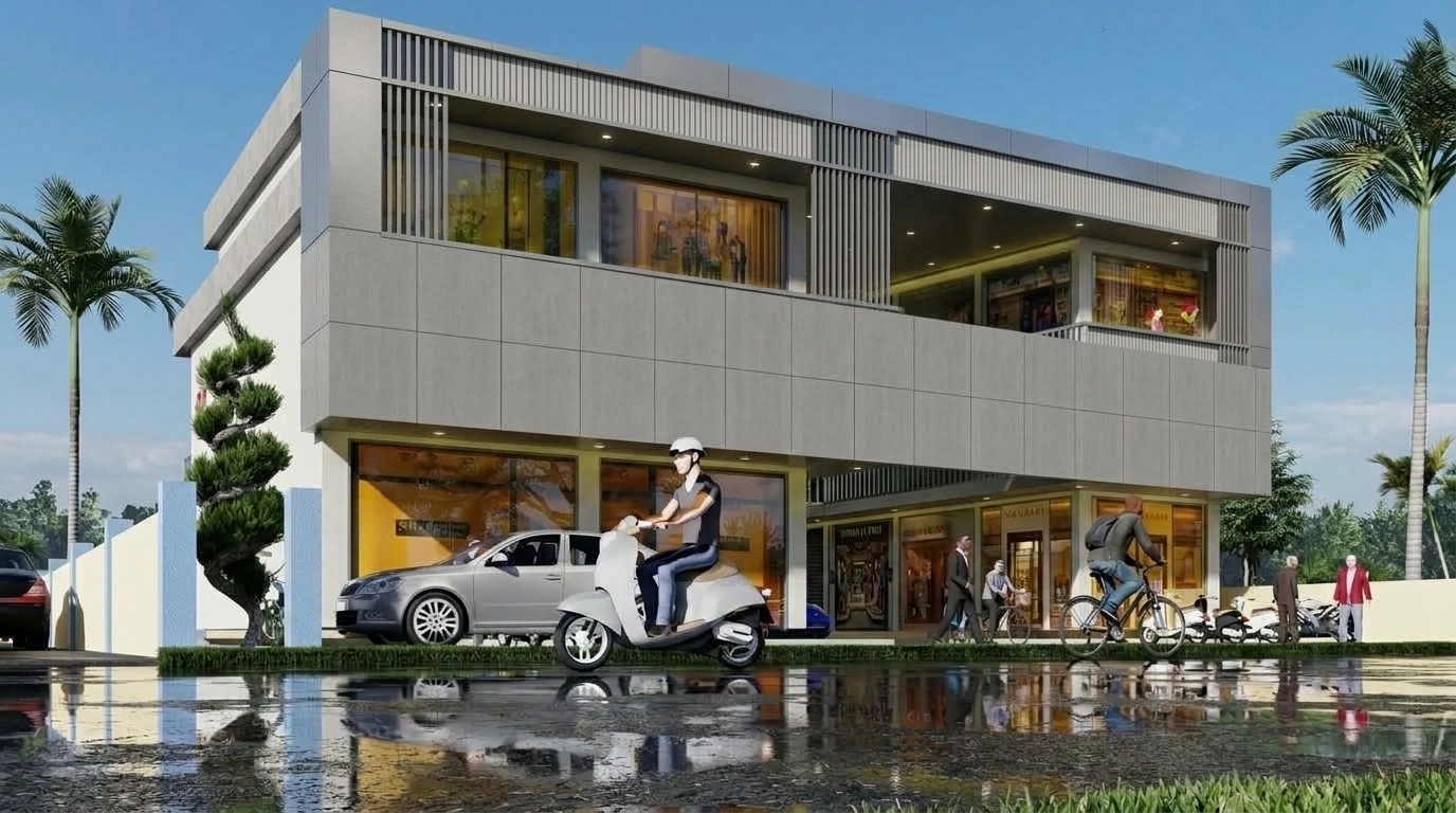 Contemporary Facade Facade design — facade photo by GenRoom AI
