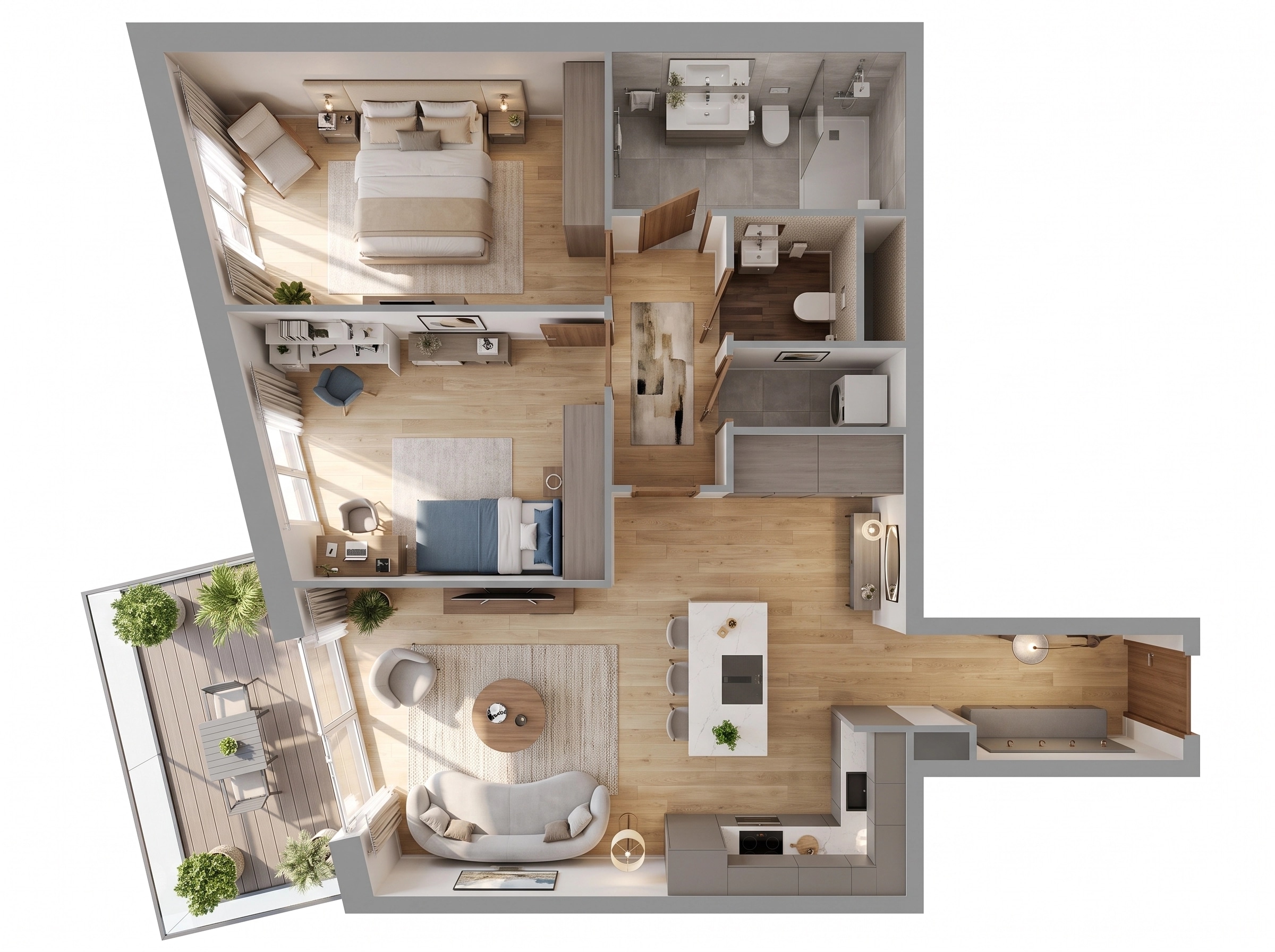 Interior design in Contemporary style — Living Room by GenRoom AI