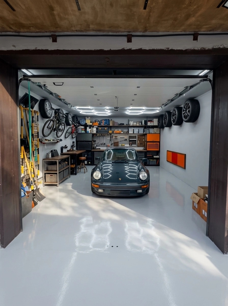 Interior design in Loft / Industrial style — garage by GenRoom AI