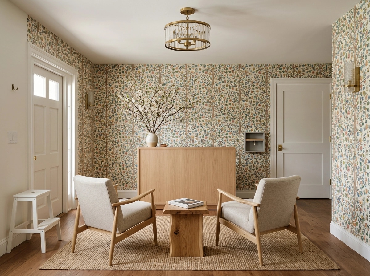 Interior design in Scandinavian style — lobby by GenRoom AI