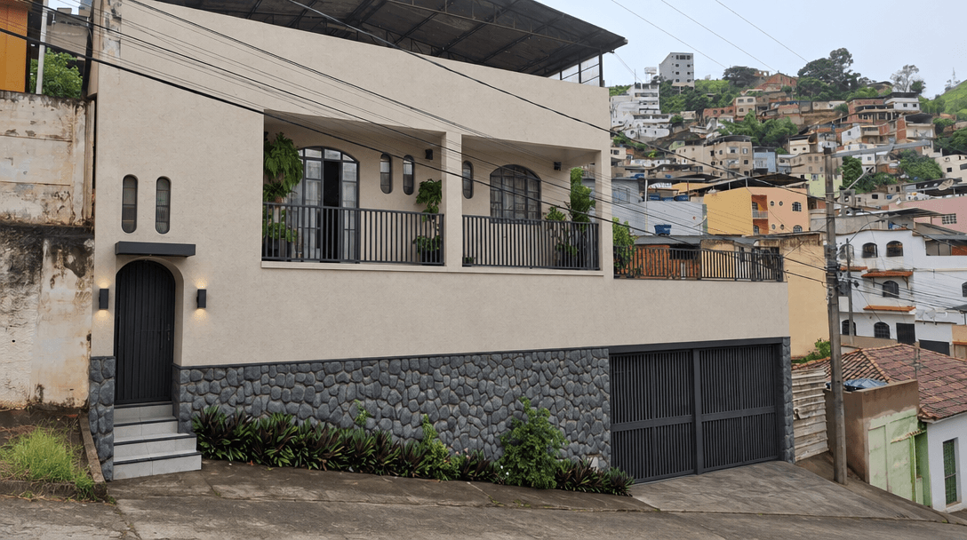 Facade design in Blacktec Facade style — Facade by GenRoom AI