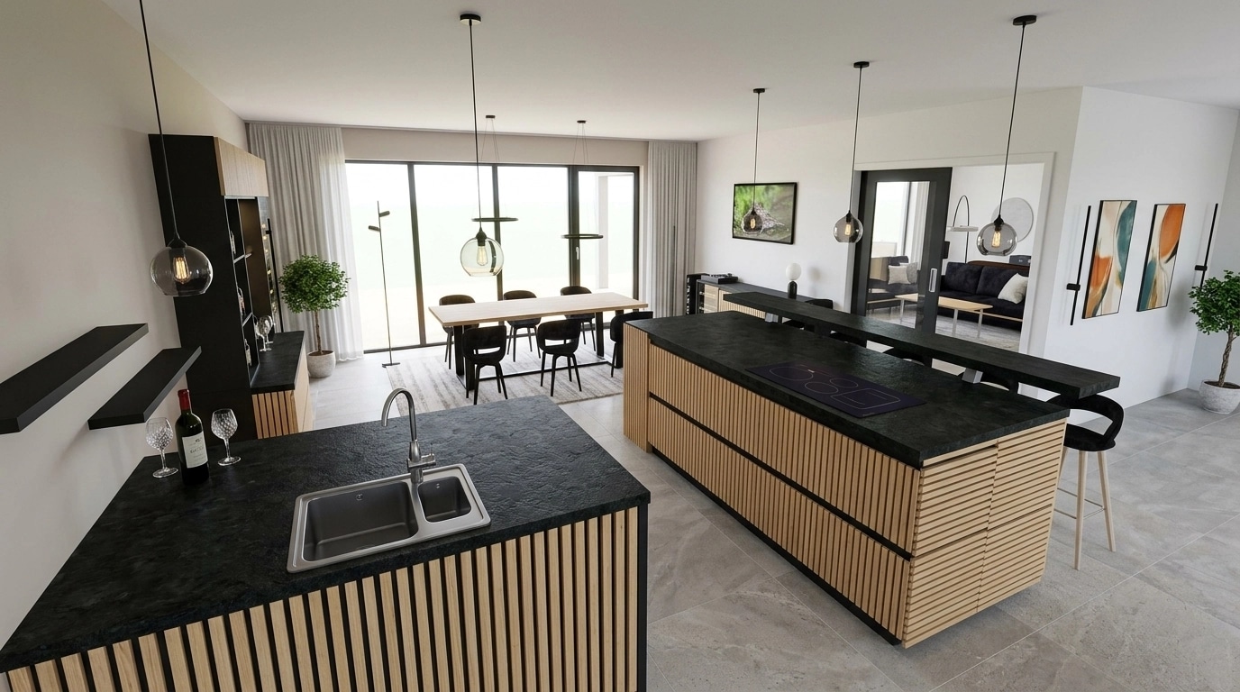 Kitchen interior in no_style style — photo by GenRoom AI