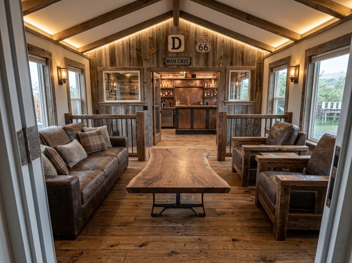 Interior design in Rustic style — Living Room by GenRoom AI